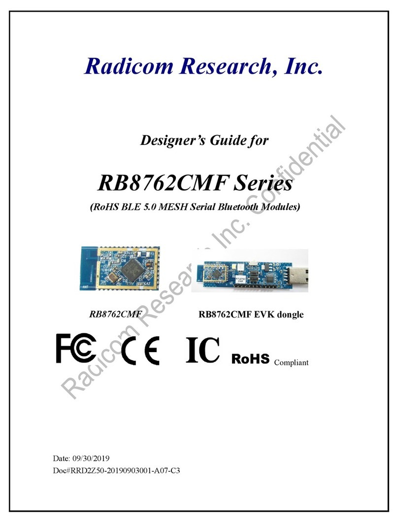 Radicom Research RB8762CMF Series Designer's guide Radicom Research RB8762CMF Series Designer's guide
