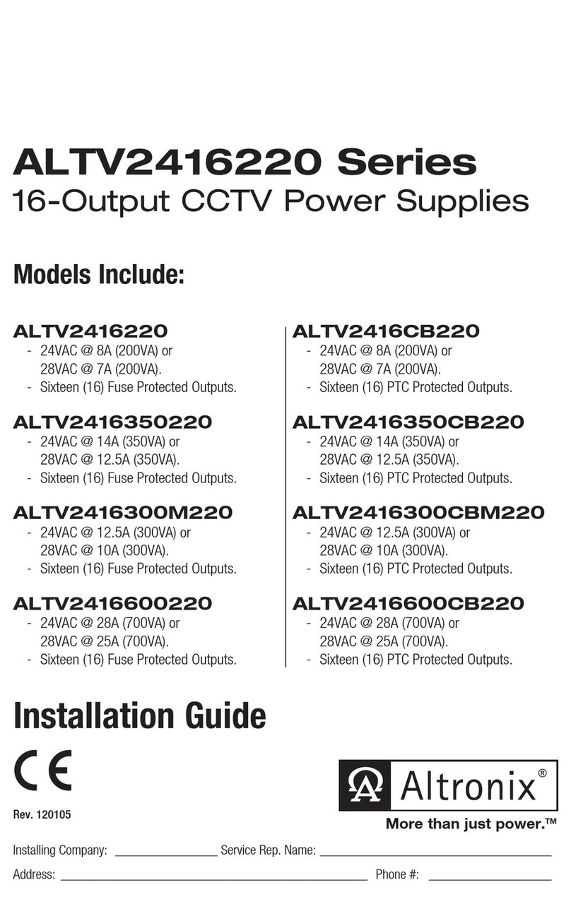 Altronix ALTV2416220 User manual