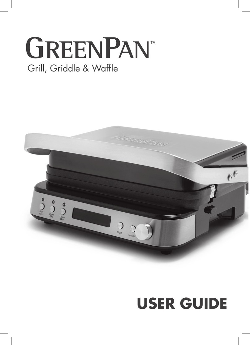 GreenPan Grill, Griddle & Waffle User manual