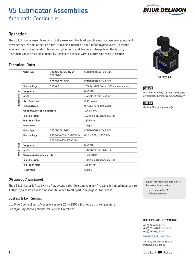 Bijur Delimon V5 User manual