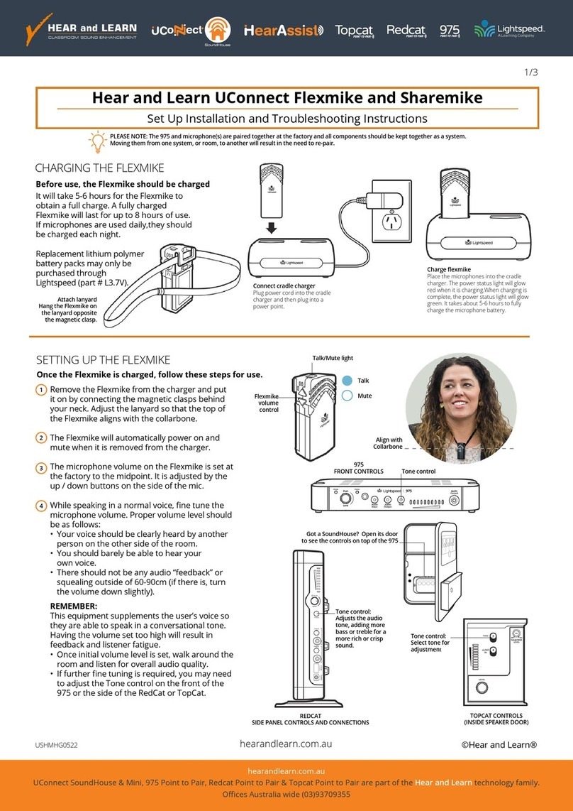 Hear and Learn UConnect Flexmike installation and troubleshooting instructions