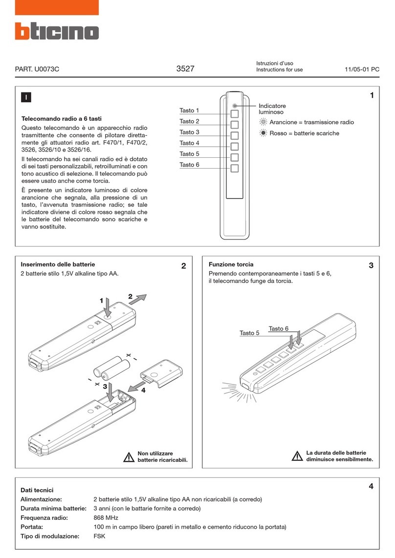 Bticino 3527 User manual
