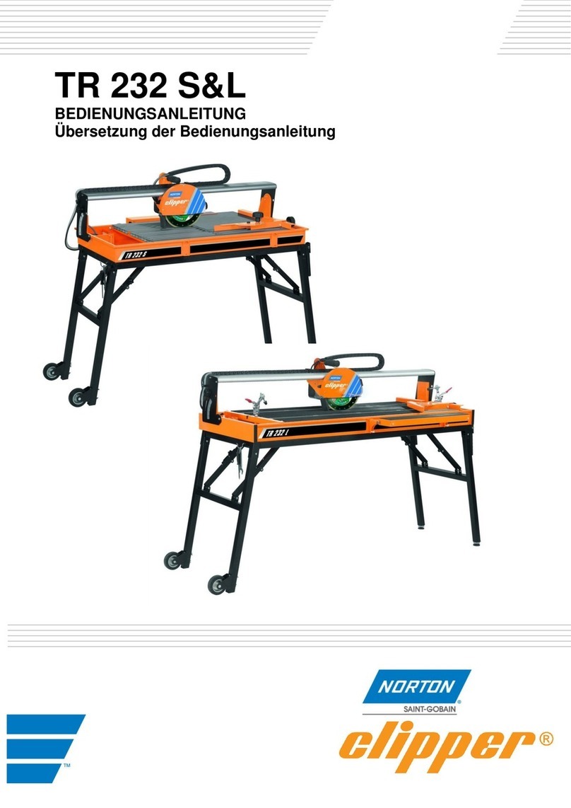 SAINT-GOBAIN NORTON clipper TR 232 S&L operating instructions