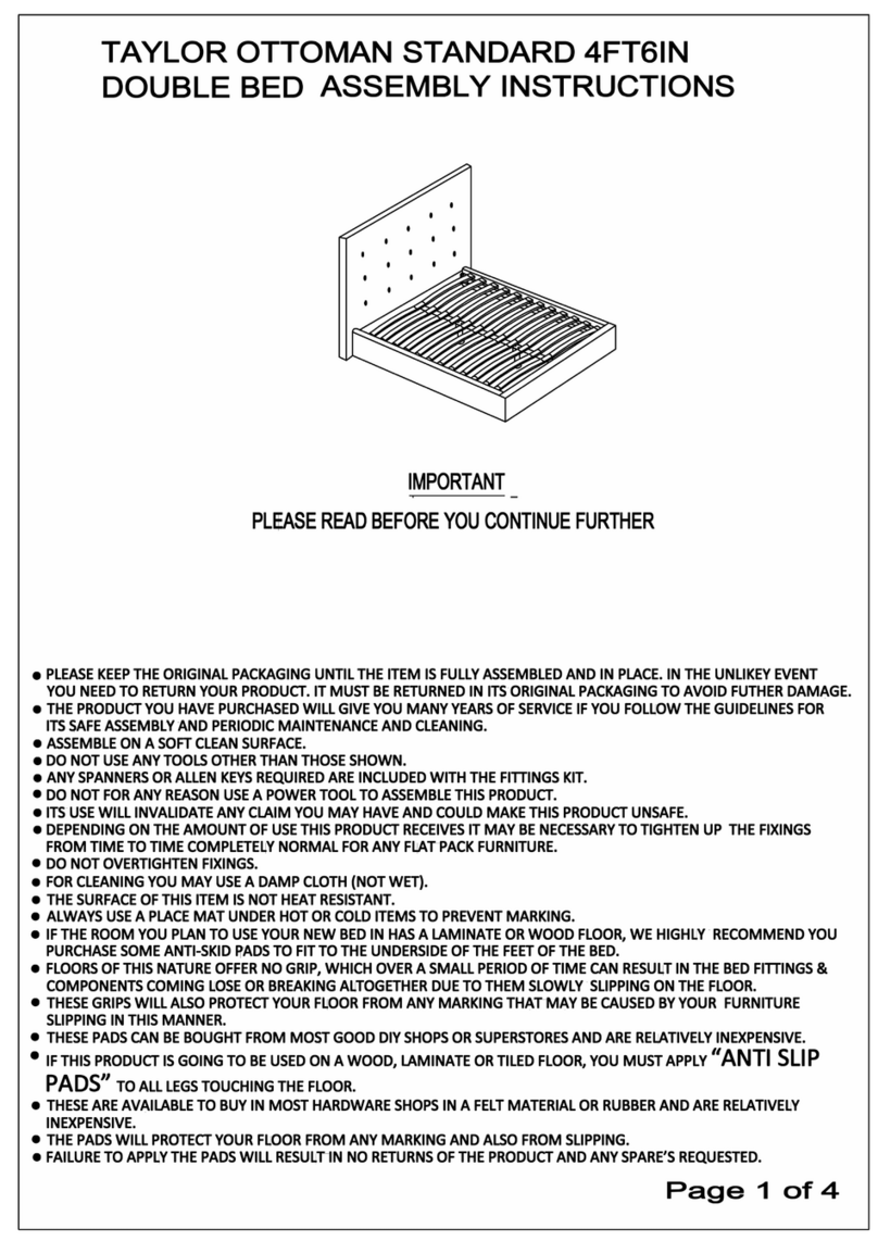 Bedtime TAYLOR OTTOMAN Assembly instructions Bedtime TAYLOR OTTOMAN Assembly instructions