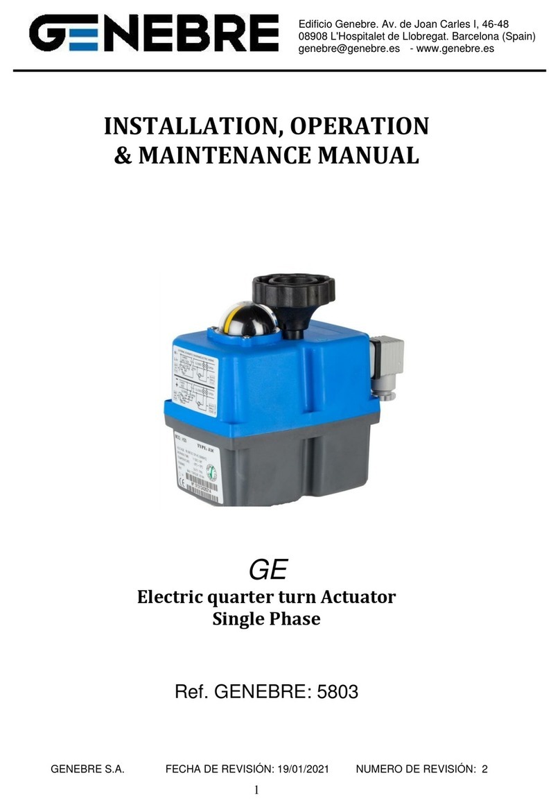 Genebre GE 5803 Installation, operation & maintenance manual
