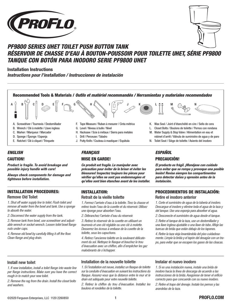 ProFlo Greenlee PF9800 Series installation instructions ProFlo Greenlee PF9800 Series installation instructions