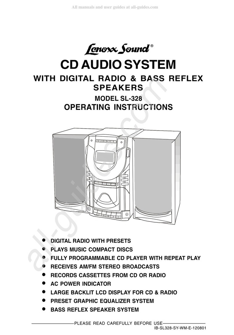Lenoxx Sound SL-328 operating instructions