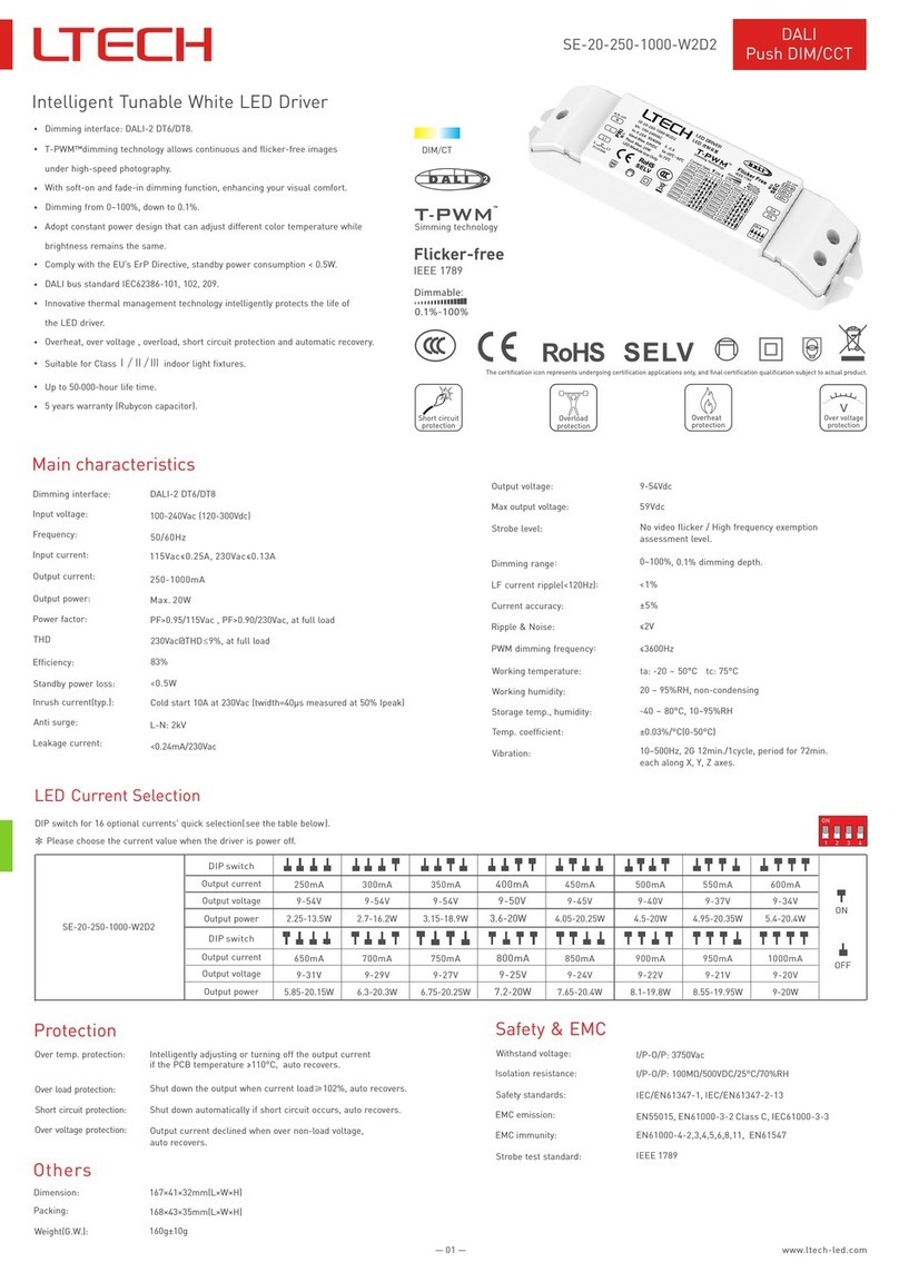 Ltech SE-20-250-1000-W2D2 quick start guide