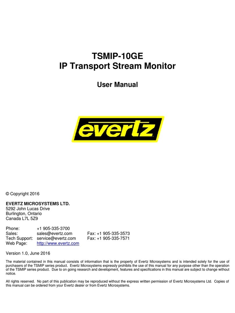 evertz TSMIP-10GE User manual
