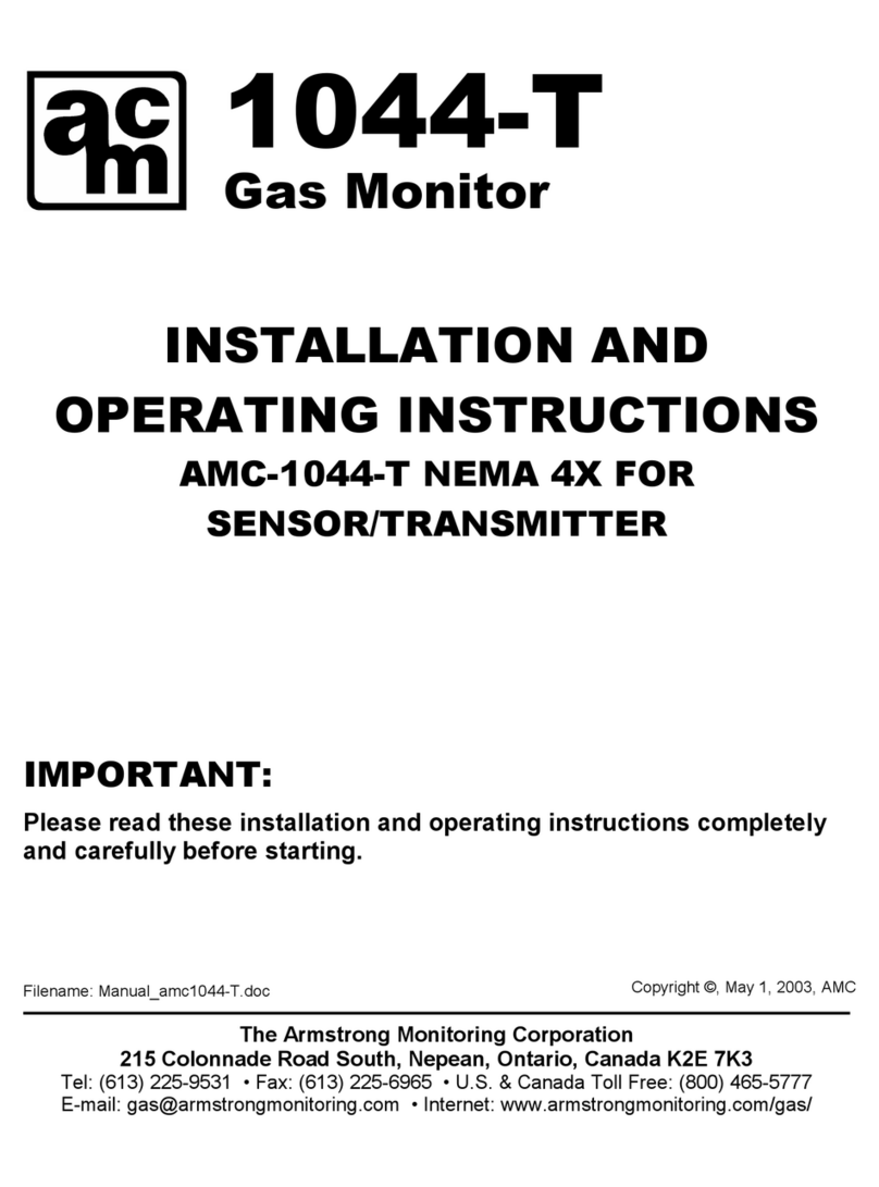 Armstrong Monitoring Corporation 1044-T Installation and operating instructions