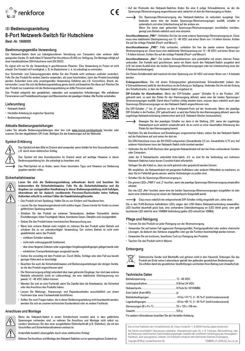 Renkforce 1668009 operating instructions