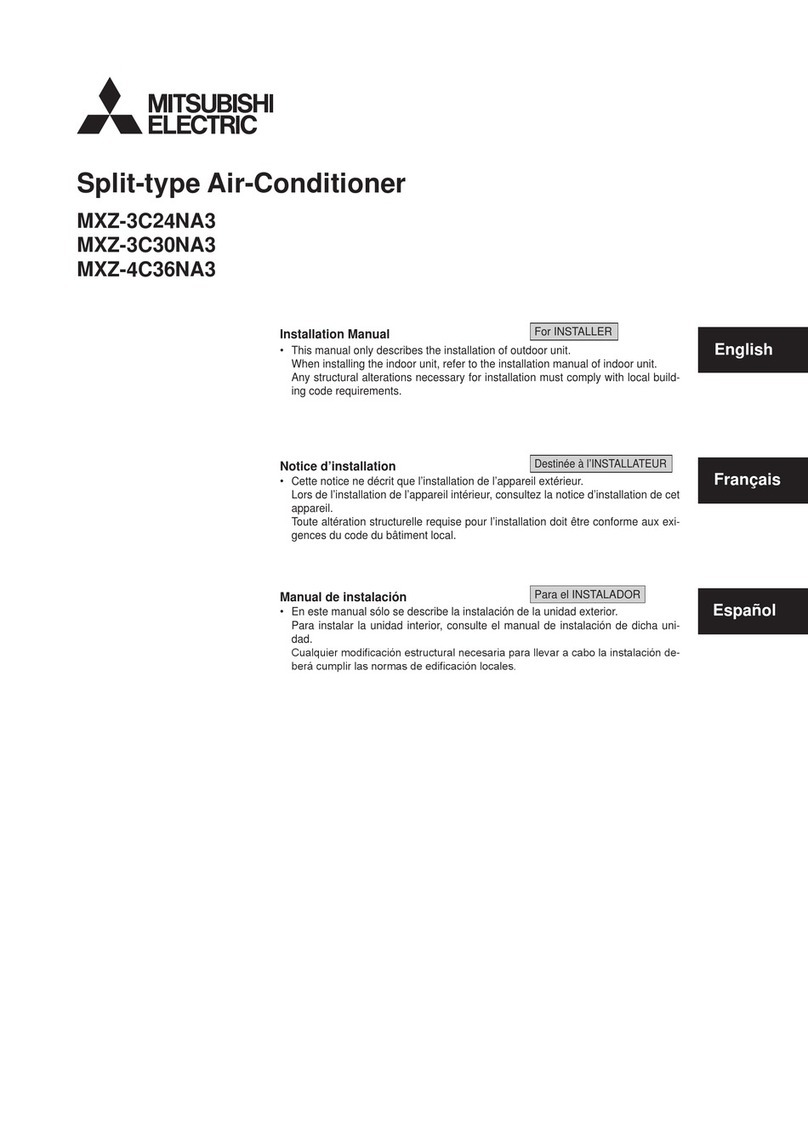 Mitsubishi Electric MXZ-3C24NA3 User manual