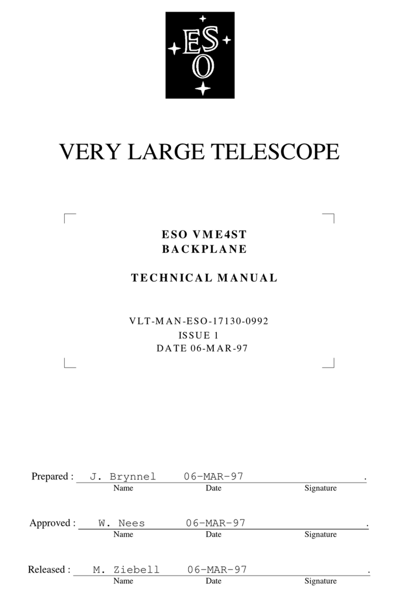 ESO VME4ST BACKPLANE Technical manual