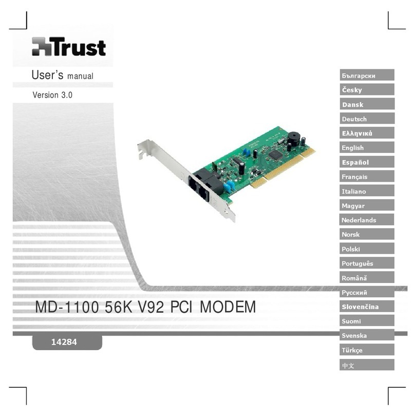 Trust MD-1100 56K V92 User manual Trust MD-1100 56K V92 User manual