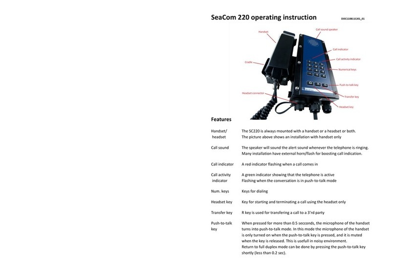 SeaCom SC220 Operating	 instruction