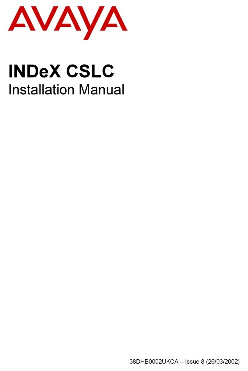 Avaya INDeX CSLC User manual
