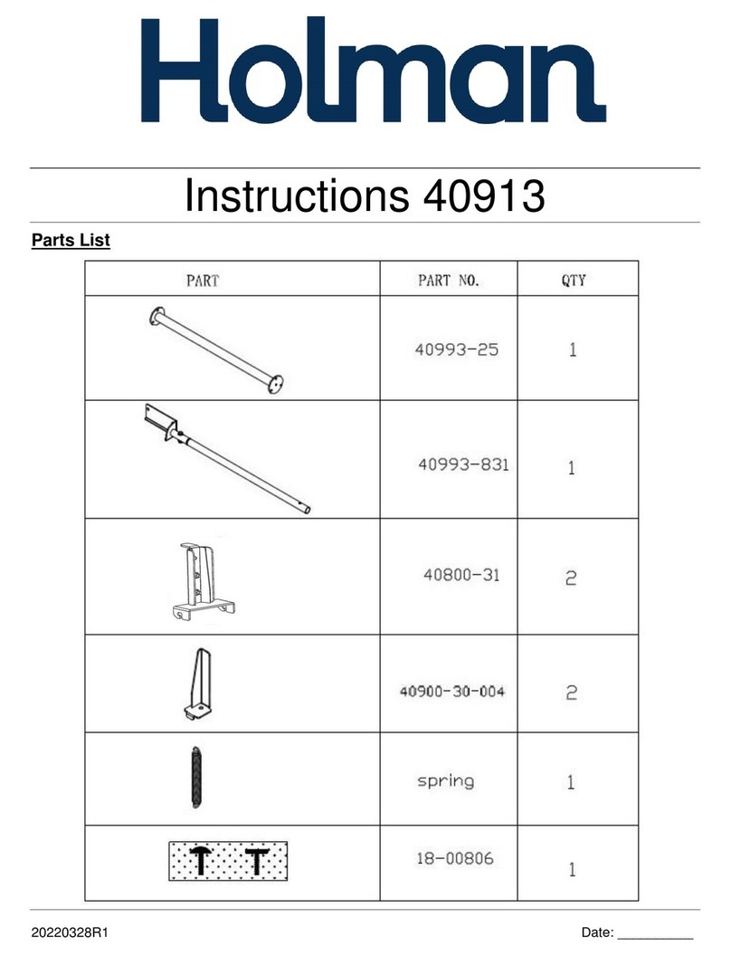 Holman 40913 User manual