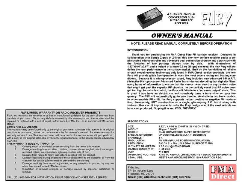 FMA FURY owner's manual