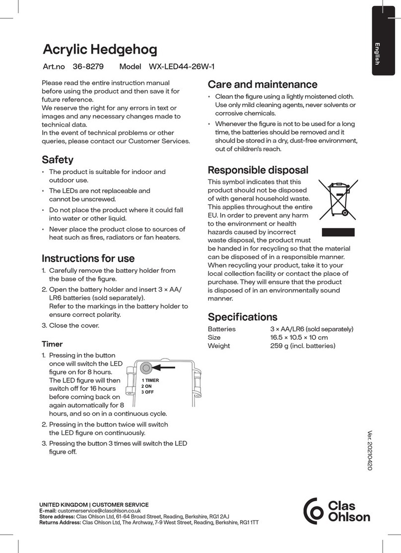 Clas Ohlson WX-LED44-26W-1 instruction manual