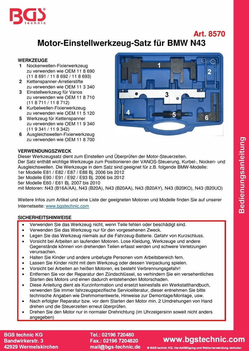 BGS technic 8570 instruction manual