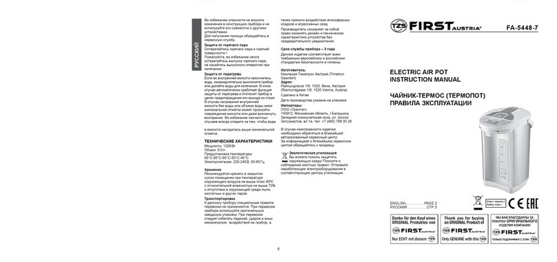 FIRST AUSTRIA FA-5448-7 instruction manual