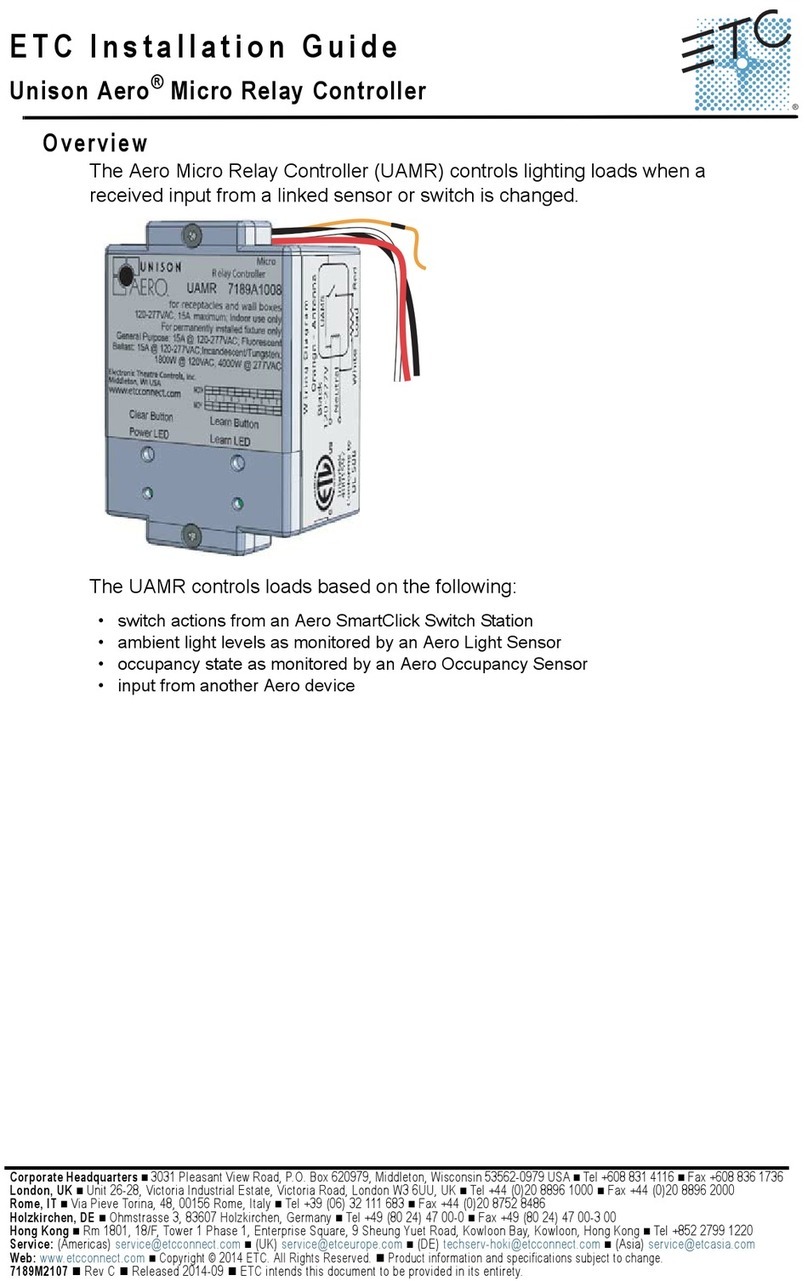 ETC Unison Aero User manual ETC Unison Aero User manual