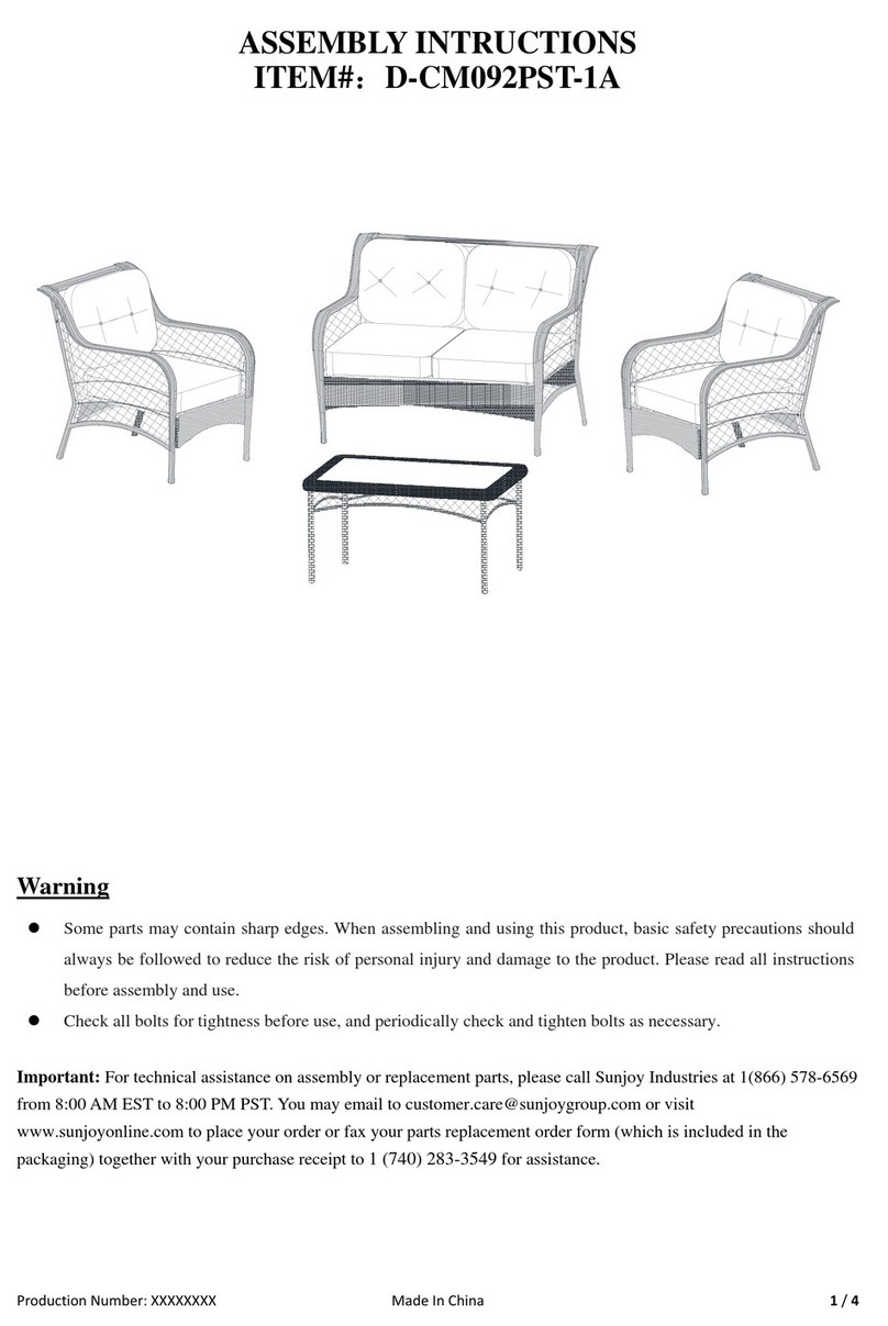 Sunjoy D-CM092PST-1A User manual