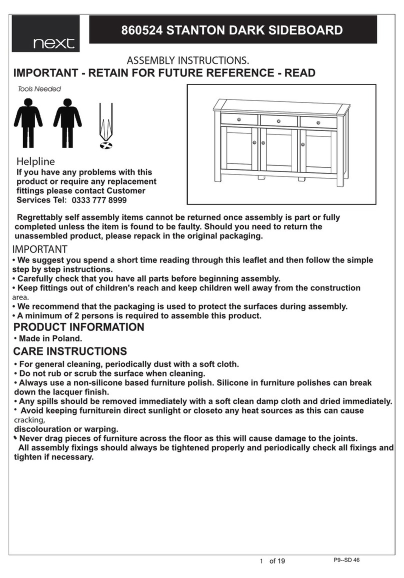 Next 860524 Assembly instructions Next 860524 Assembly instructions