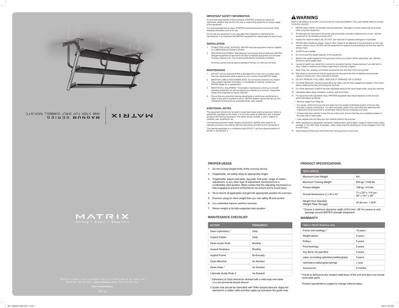 Matrix MAGNUM SERIES User manual Matrix MAGNUM SERIES User manual