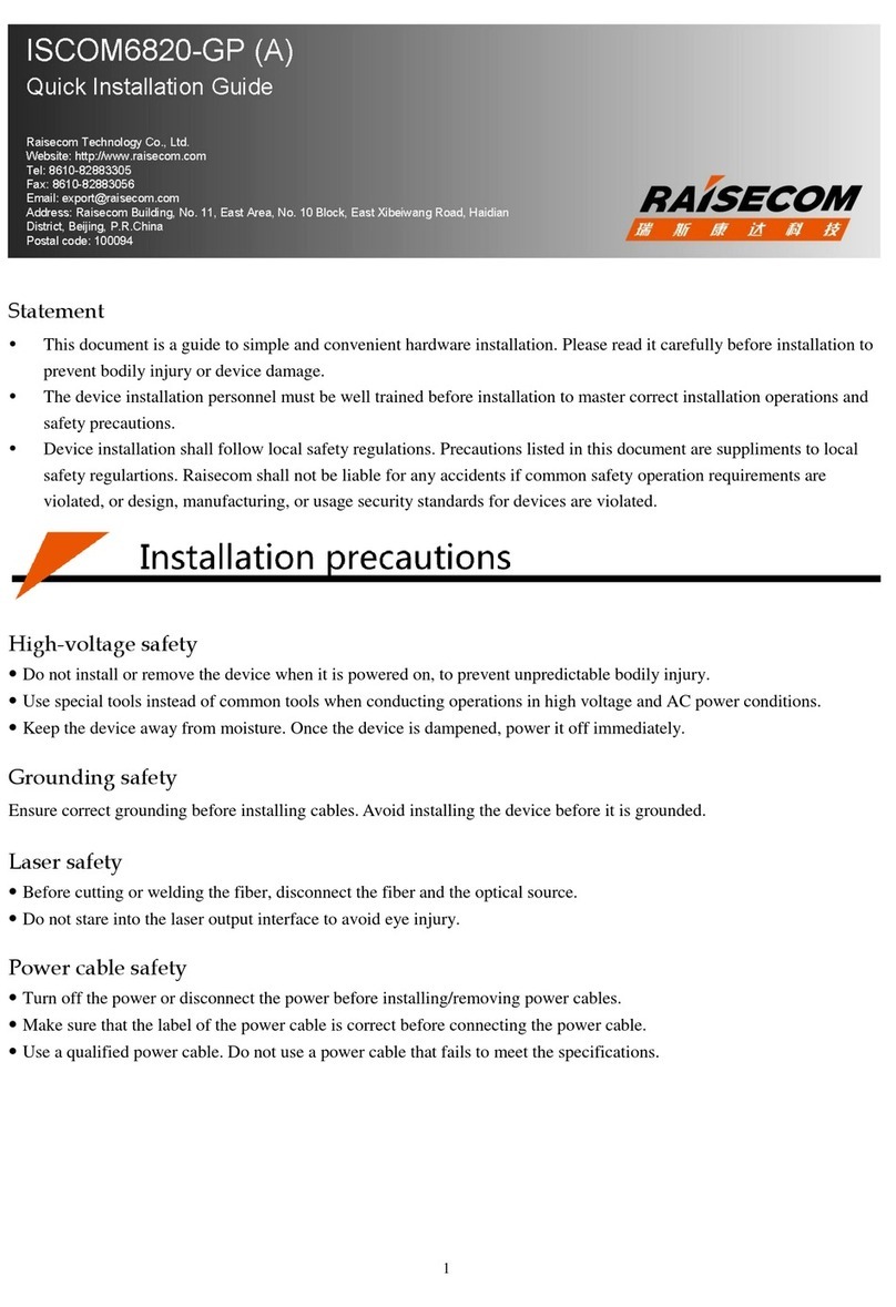 Raisecom ISCOM6820-GP User manual