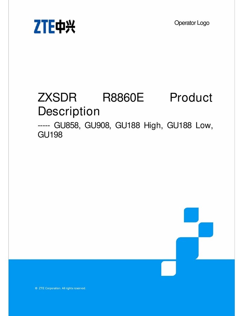 Zte ZXSDR R8860E Technical specifications Zte ZXSDR R8860E Technical specifications