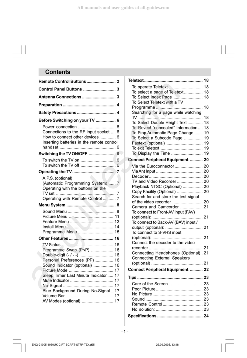 Ferguson FTV21F2 User manual Ferguson FTV21F2 User manual