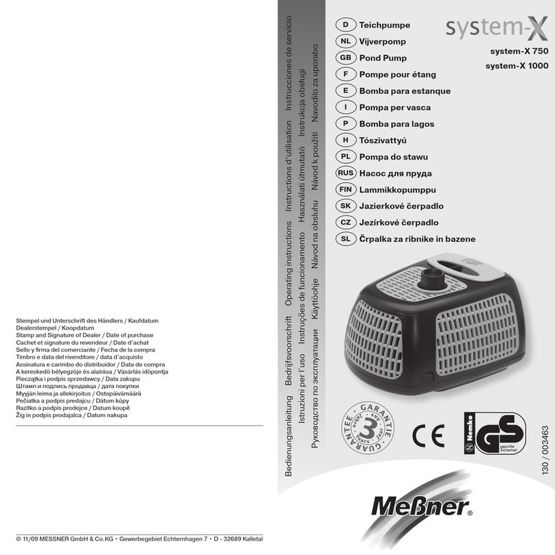 Mebner system-X 750 operating instructions
