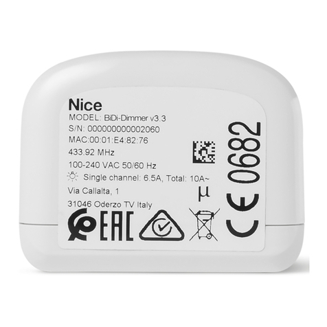 Nice BiDi-Dimmer Instructions and warnings for installation and use