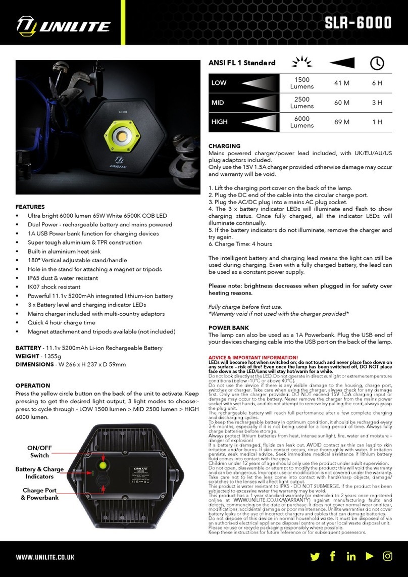 UNILITE SLR-6000 manual