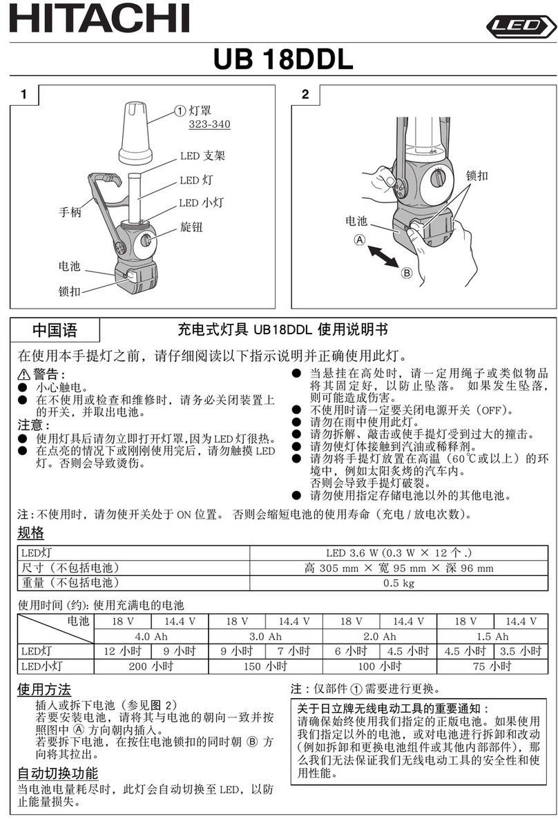 Hitachi UB 18DDL Handling instructions