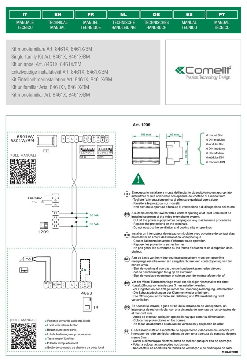 Comelit 8461 Series User manual