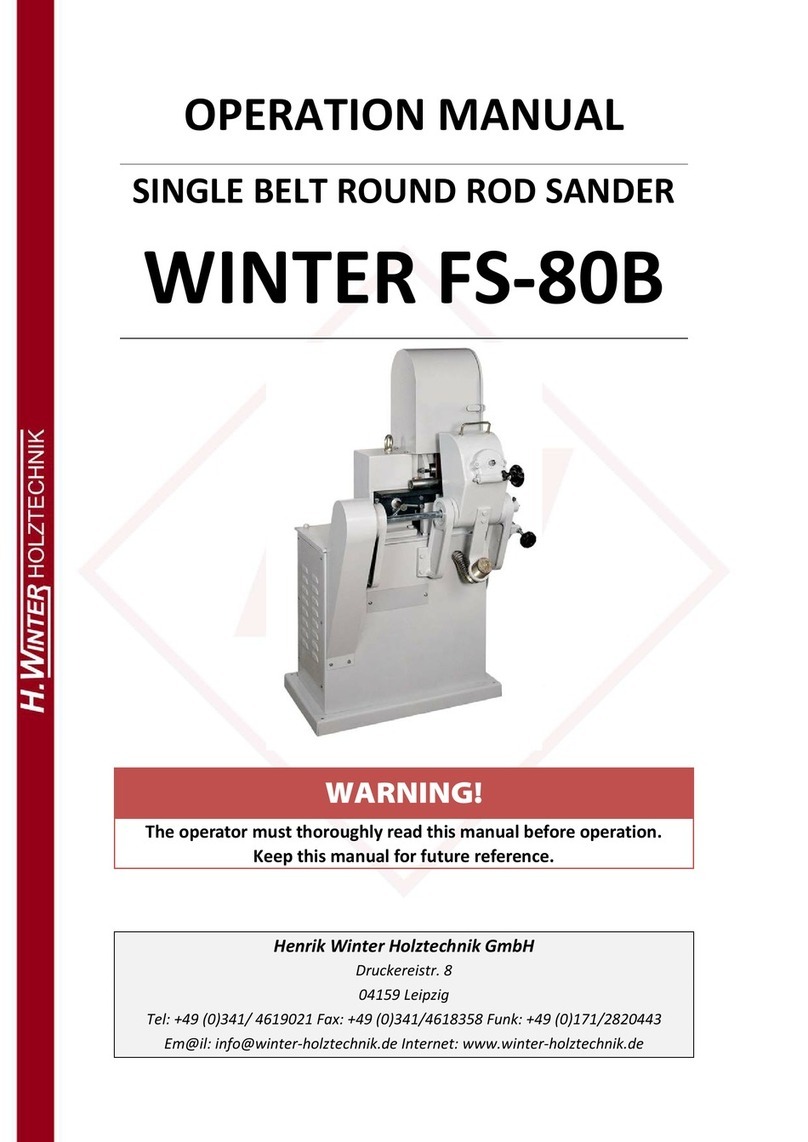 H. Winter WINTER FS-80B Operation manual