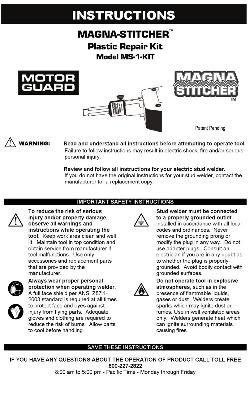 Motor Guard MAGNA-STITCHER MS-1-KIT instructions Motor Guard MAGNA-STITCHER MS-1-KIT instructions