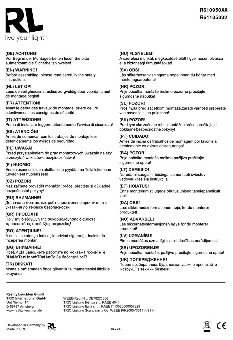 RL R610950 Series User manual