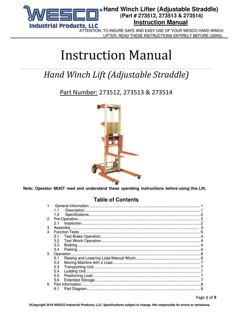 Wesco HWLFX-4 User manual