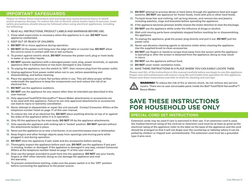 Freshtech HarvestPro instructions