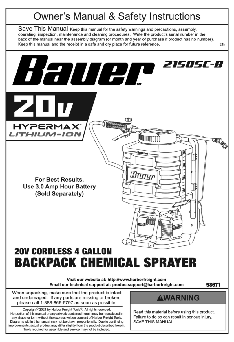 Bauer 21505C-B Owner's manual & safety instructions