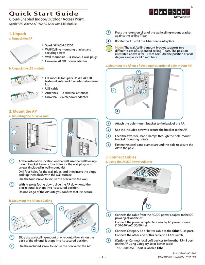 Edge-Core Spark SP-W2-AC1200 quick start guide Edge-Core Spark SP-W2-AC1200 quick start guide