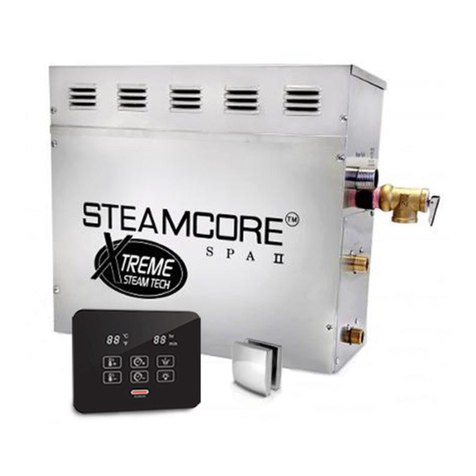 Saunacore Xtreme Steam Tech Steamcore Spa II user manual