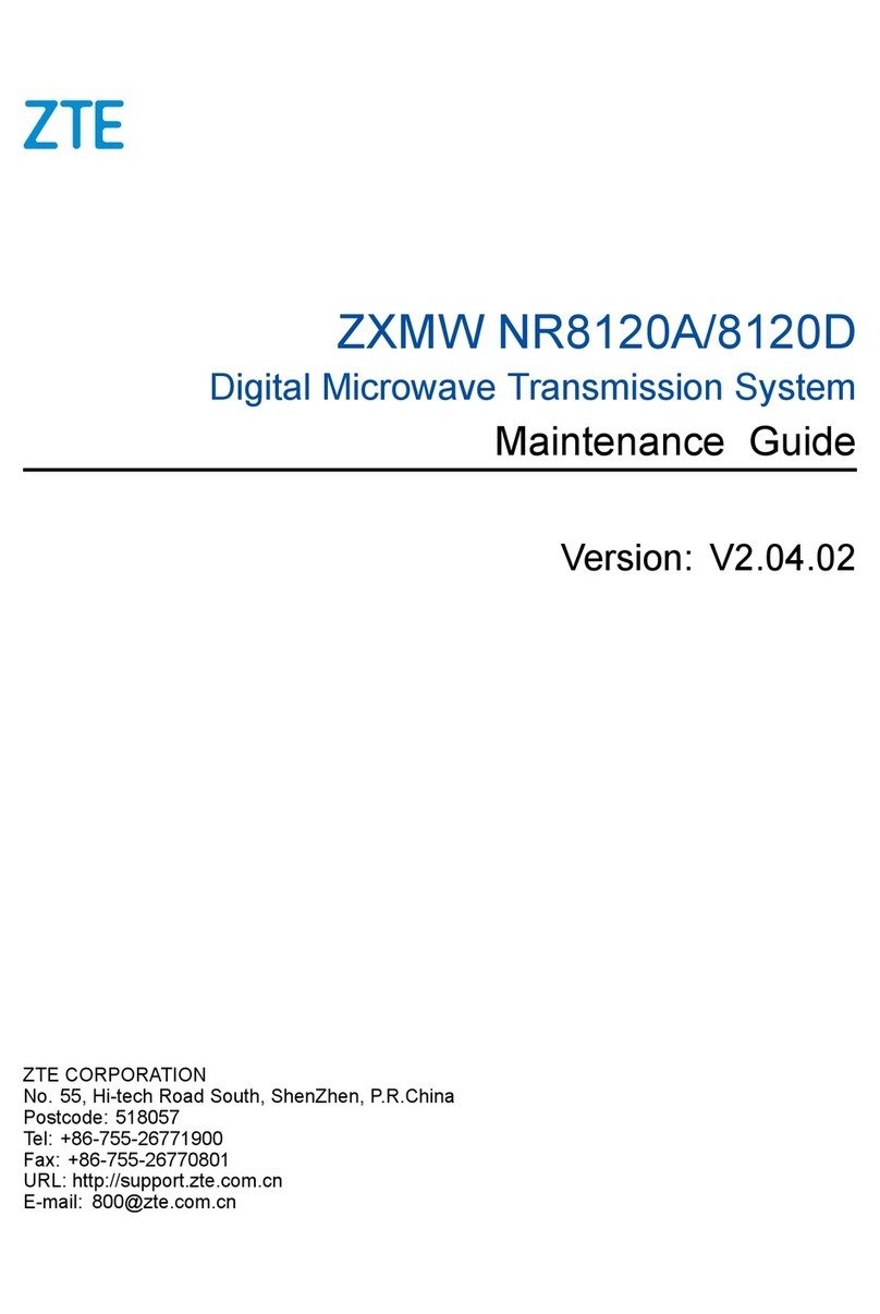 Zte ZXMW NR8120A Maintenance Guide