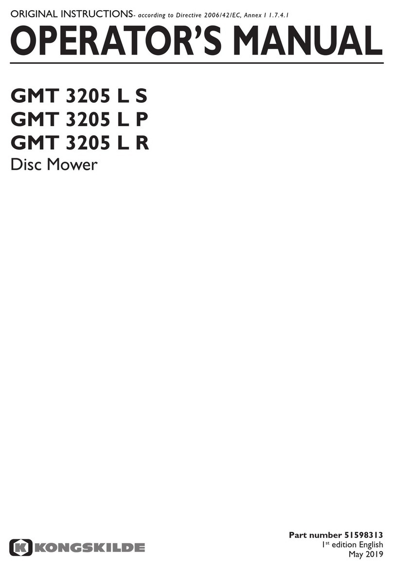 Kongskilde GMT L Series Operator's manual