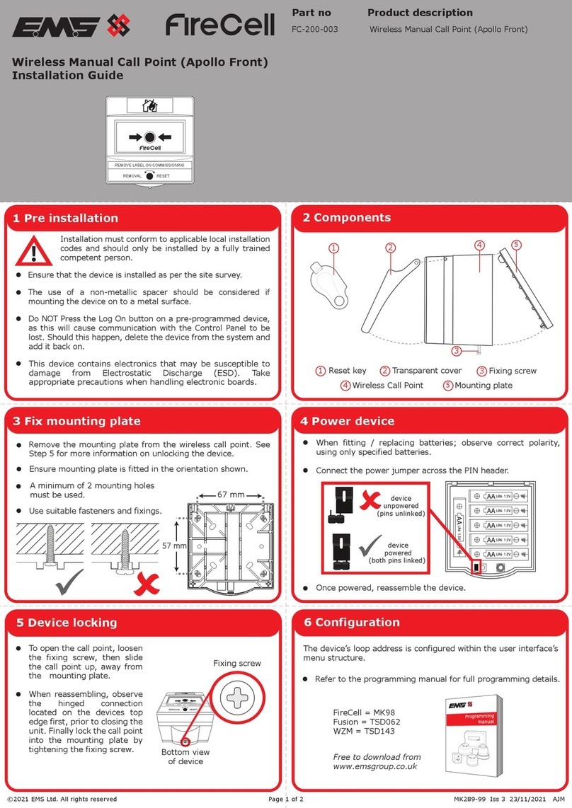 EMS FireCell FC-200-003 User manual