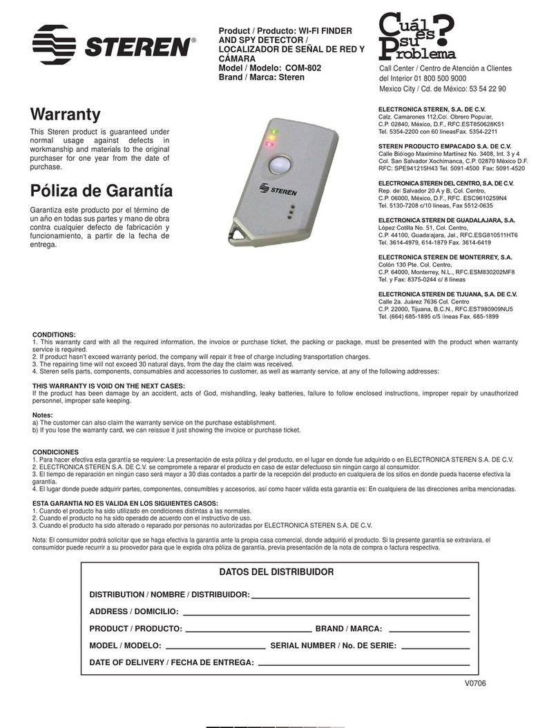 Steren COM-802 instruction manual