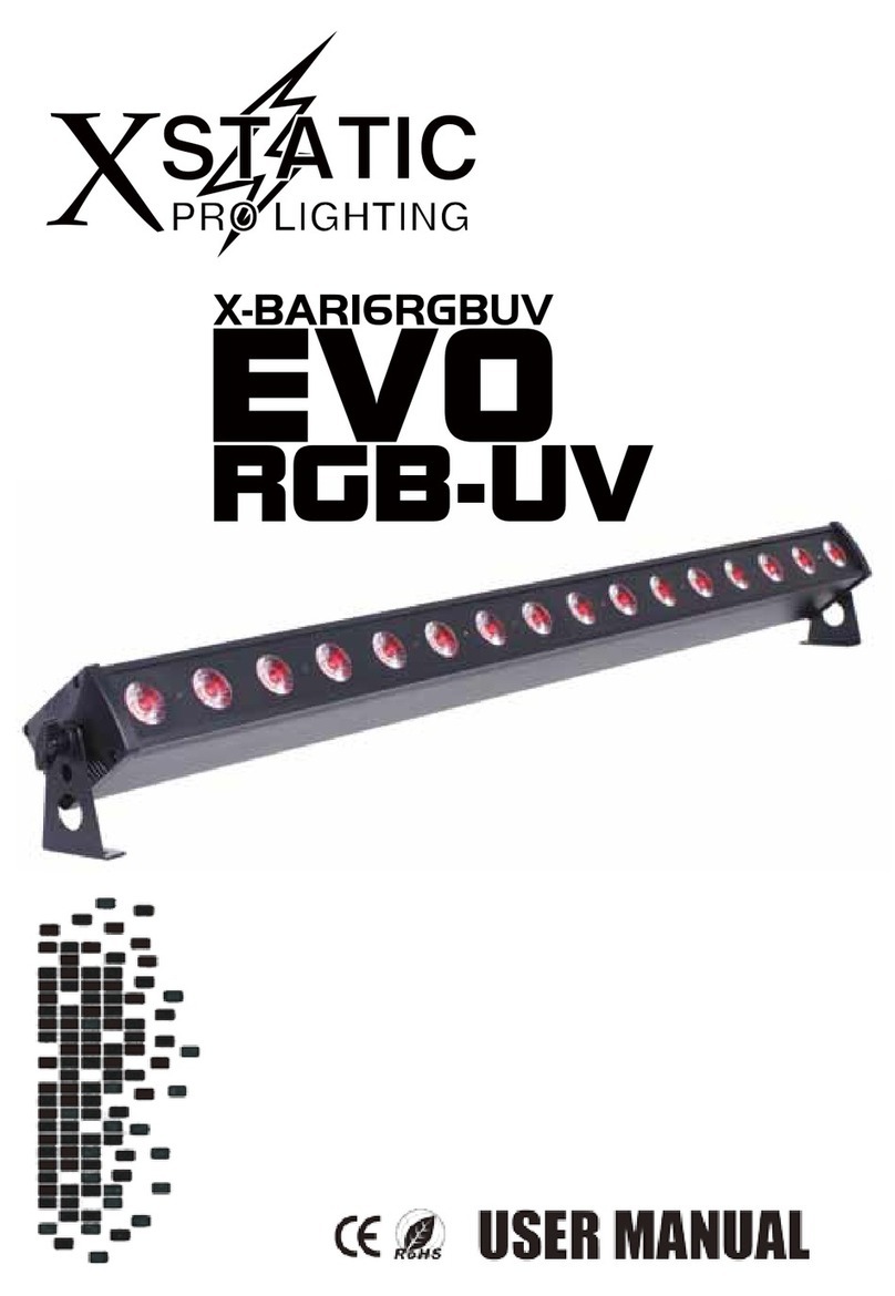 Xstatic Pro Lighting X-BARI6RGBUV User manual